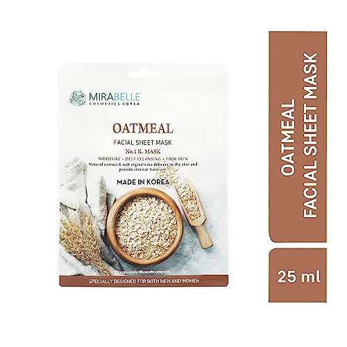 Mirabelle: Oatmeal Facial Sheet Mask - 25ml