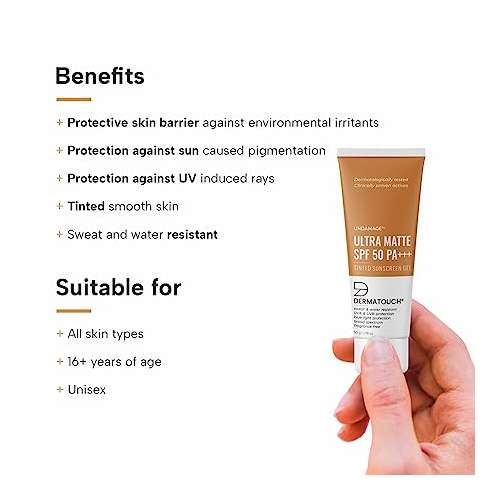 Dermatouch: Undamage Ultra Matte Tinted Sunscreen SPF 50 PA+++ | 50gm