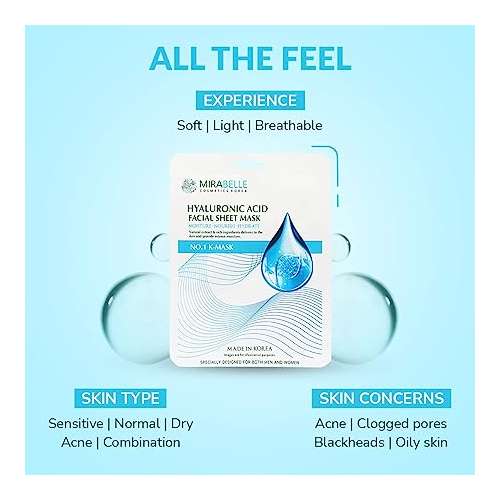 Mirabelle: Hyaluronic Acid Facial Sheet Mask - 25ml