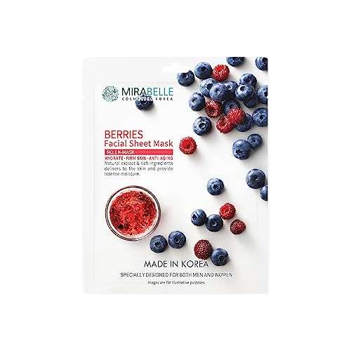 Mirabelle: Facial Sheet Mask Combo - Pack of 6 - 25ml each
