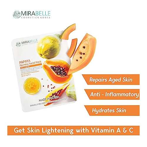 Mirabelle: Papaya Facial Sheet Mask - 25ml