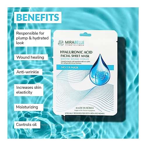 Mirabelle: Hyaluronic Acid Facial Sheet Mask - 25ml
