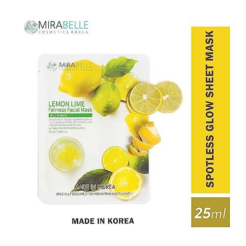 Mirabelle: Lemon Lime Facial Sheet Mask - 25ml