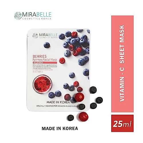 Mirabelle: Facial Sheet Mask Combo - Pack of 6 - 25ml each