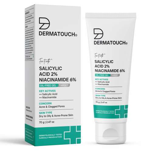 Dermatouch: Salicylic Acid 2% Niacinamide 6% Anti-Acne Oil Free Gel - 70gm