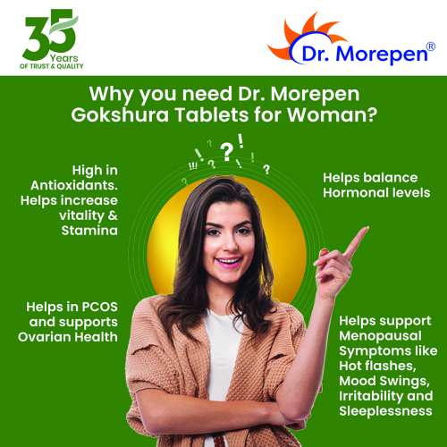 Dr. Morepen: Gokshura Tablets For Men's Wellness - Boost Stamina - 60 Tablets