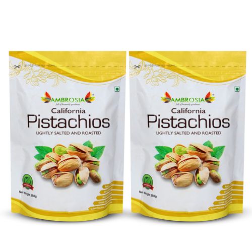 Ambrosia: Special Offer -California Roasted & Salted Pistachios - Pack of 4 - (250gm each)