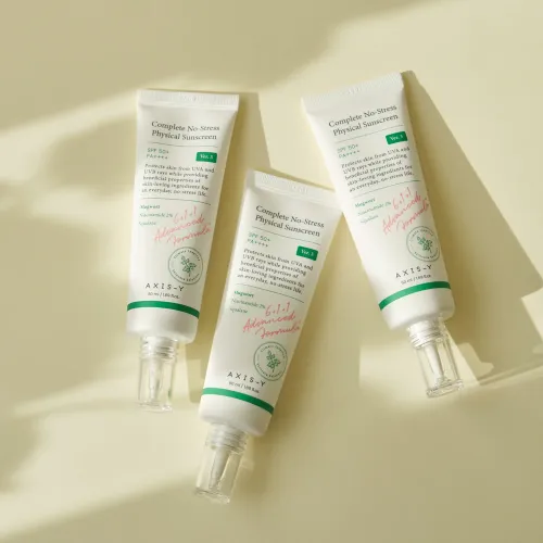 AXIS-Y: Complete No-Stress Physical Sunscreen | SPF 50+ PA++++ | UV Protection | Mineral Sunscreen | Sensitive Skin | 50ml