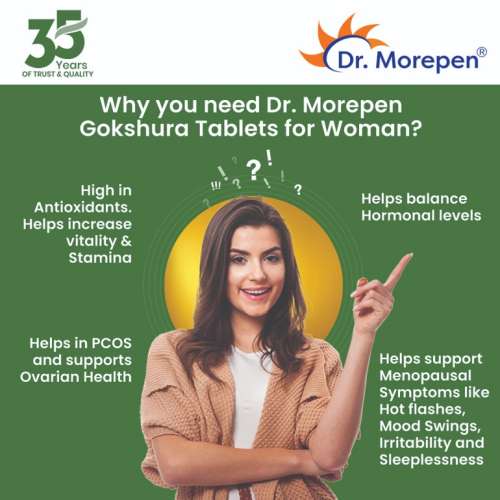 Dr. Morepen: Gokshura and Multivitamins For Men - Improves Men's Performance & Strength - 120 Tablets