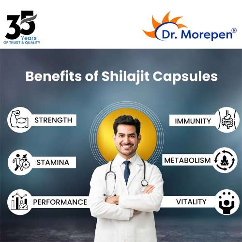 Dr. Morepen: Sexual Wellness Kit with Shilajit Capsules and Testos Boost - Ayurvedic Supplement to improve Stamina & Strength- 60 Capsules Each