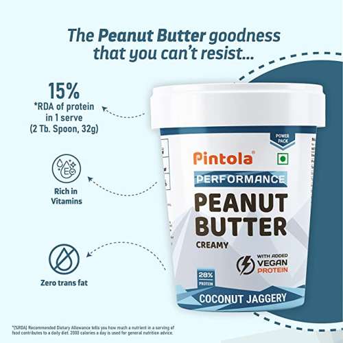 Pintola: Coconut Jaggery Performance Series Peanut Butter Crunchy - 1kg