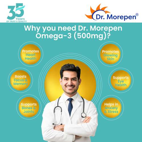 Dr. Morepen: Omega 3 Deep Sea Fish Oil - 60 Softgels