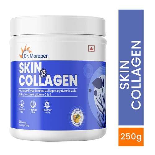 Dr. Morepen: Marine Skin Collagen Protein Pineapple 250 Gms (Jar)
