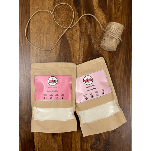 BCOS Foods: Jowar Mix & Ragi Flour Mix Combo - 1kg each