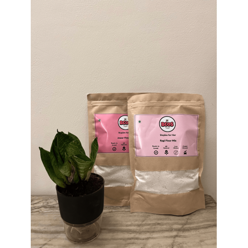 BCOS Foods: Jowar & Ragi Flour Mix Combo - 500gm each