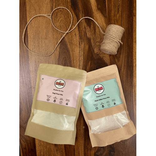 BCOS Foods: Multi Millet & Ragi Flour Mix Combo - 500gm each
