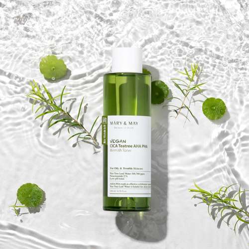 Mary&May: Vegan Cica Tea Tree AHA PHA Toner 200ml