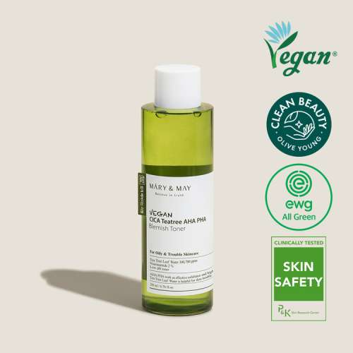 Mary&May: Vegan Cica Tea Tree AHA PHA Toner 200ml