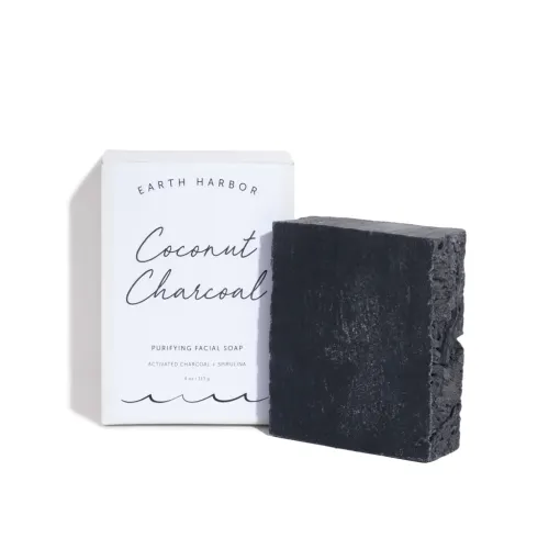 Earth Harbour: Coconut Charcoal Purifying Facial Soap - 113gm