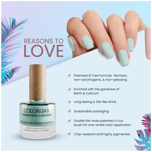 Colorbar: Vegan Nail Lacquer Joyful Tone Marshmellow-15 - 8ml