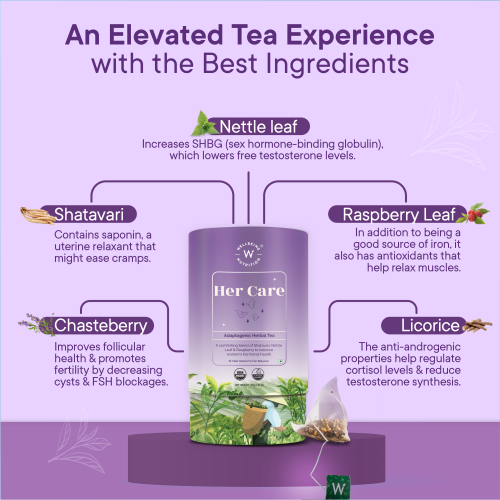 Wellbeing Nutrition: Her Care Green Tea for PCOD/PCOS - 40gm