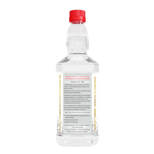 Indic Wisdom: Wood Pressed Virgin Coconut Oil 1 Liter (Cold Pressed Coconut Oil - Extracted on Wooden Churner)
