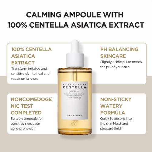 SKIN1004: Madagascar Centella Ampoule  | Calming Care | Sensitive Skin | Hydrating | Glow Boost | 55ml