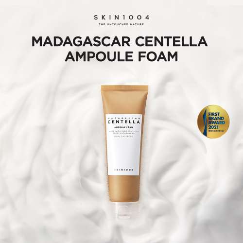 SKIN1004: Madagascar Centella Ampoule Foam  | Calming Care | Sensitive Skin | Face Cleanser | Deep Cleansing | Pore Care | Glow Boost | 125ml