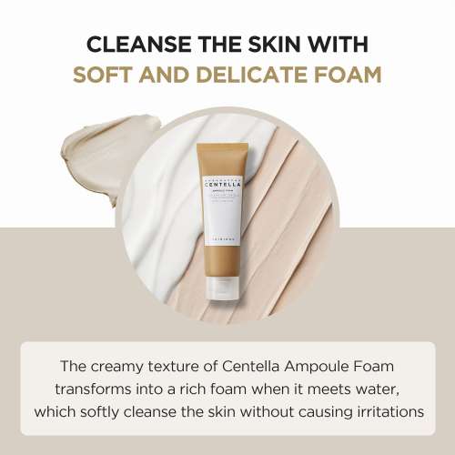 SKIN1004: Madagascar Centella Ampoule Foam  | Calming Care | Sensitive Skin | Face Cleanser | Deep Cleansing | Pore Care | Glow Boost | 125ml