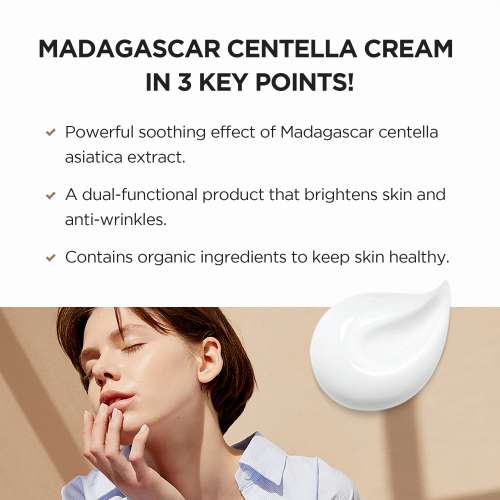 SKIN1004: Madagascar Centella Cream  | Calming Care | Sensitive Skin | Moisturizer | Barrier Support | 30ml