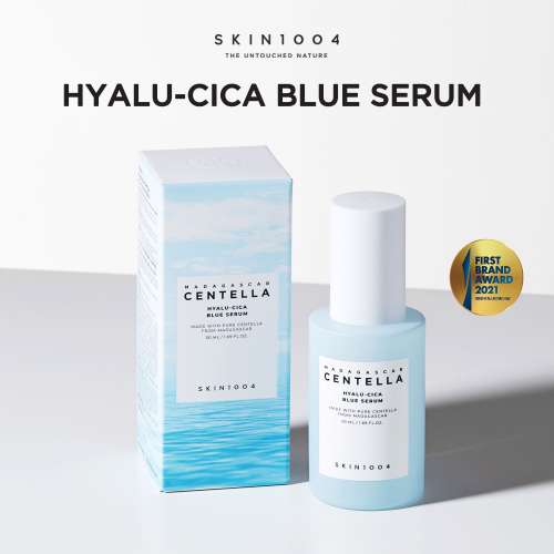 SKIN1004: Madagascar Centella Hyalu-Cica Blue Serum  | Calming Care | Sensitive Skin | Hydrating | Glow Boost | 50ml