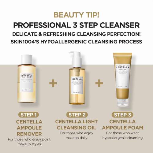 SKIN1004: Madagascar Centella Light Cleansing Oil  | Calming Care | Sensitive Skin | Makeup Remover | Deep Cleansing | Pore Care | 200ml