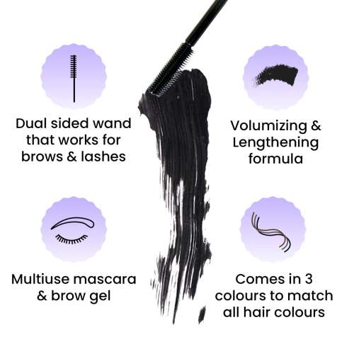 FAE Beauty: Brash Dual Mascara and Brow Gel - Jet Black - 10gm