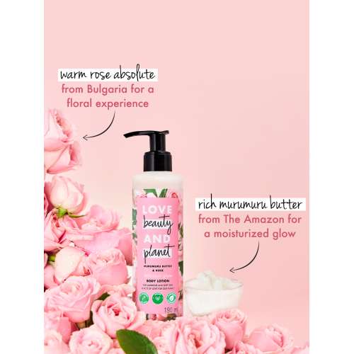 Love Beauty And Planet: Murumuru Butter & Rose Body Lotion - 190ml