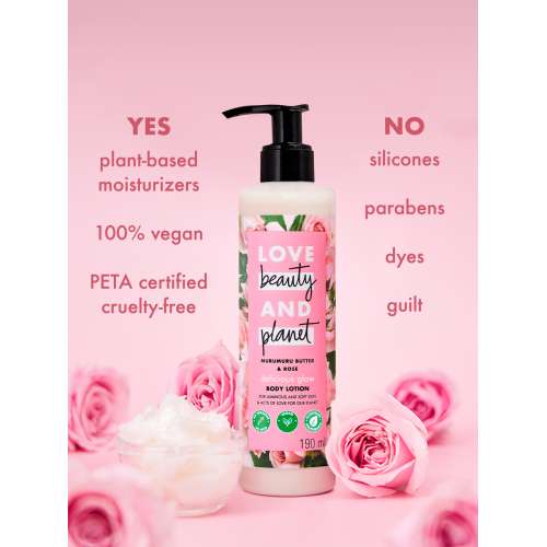 Love Beauty And Planet: Murumuru Butter & Rose Body Lotion - 190ml
