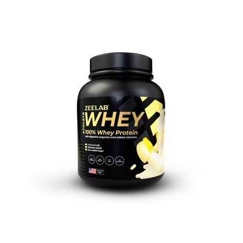 ZEELAB: Athlete Whey 100% Powder - Banana Shake - 2kg