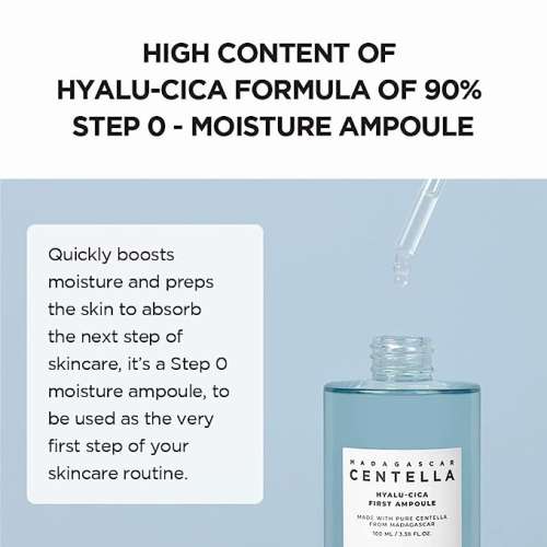 SKIN1004: Madagascar Centella Hyalu-Cica First Ampoule  | Calming Care | Sensitive Skin | Hydrating | Glow Boost | 100ml