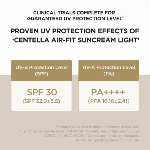 SKIN1004: Madagascar Centella Air-Fit Suncream Light  | Calming Care | Sensitive Skin | Barrier Support | UV Protection | Daily Sunscreen | 50ml