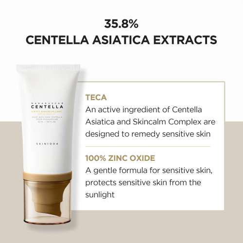 SKIN1004: Madagascar Centella Air-Fit Suncream Light  | Calming Care | Sensitive Skin | Barrier Support | UV Protection | Daily Sunscreen | 50ml