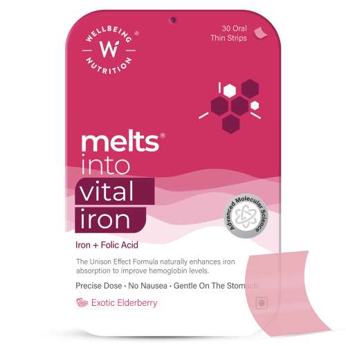 Wellbeing Nutrition: Nano Iron Melts - 30 Oral Strips