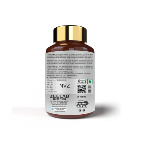 ZEELAB: ZMA Tablet - 90 Tablets