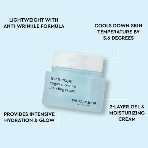 The Face Shop: The Therapy Vegan Moisture Blending Cream - 60ml