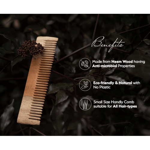 Sarveda: NeemWood Comb - Pocket Size