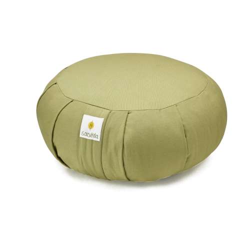 Sarveda: Round Zafu Meditation & Yoga Cushion - Sage