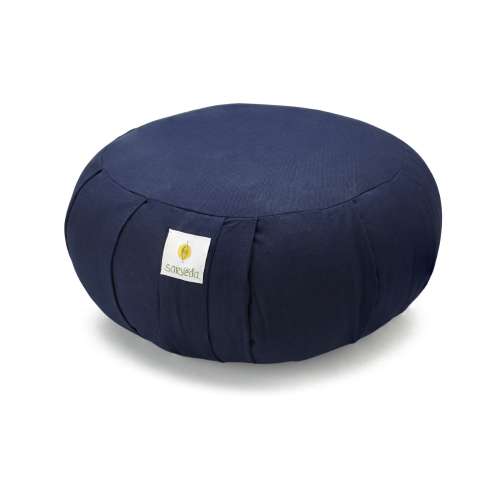 Sarveda: Round Zafu Meditation & Yoga Cushion - Navy Blue