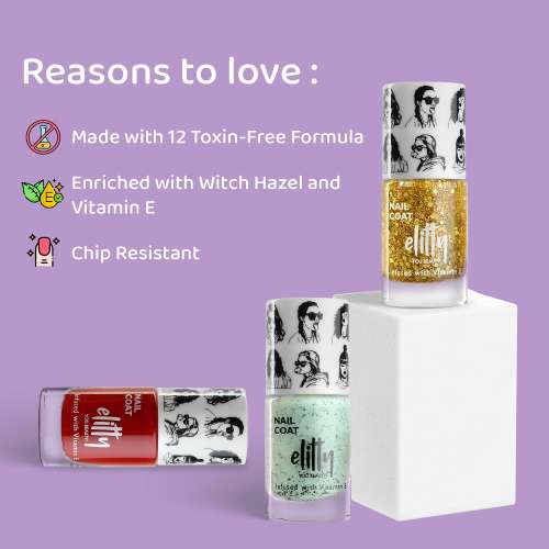 Elitty Beauty: Mad Over Nails (Ice Breaker, Golden Hour)- Party Combo Elitty Beauty: Mad Over Nails (Ice Breaker, Golden Hour)- Party Combo