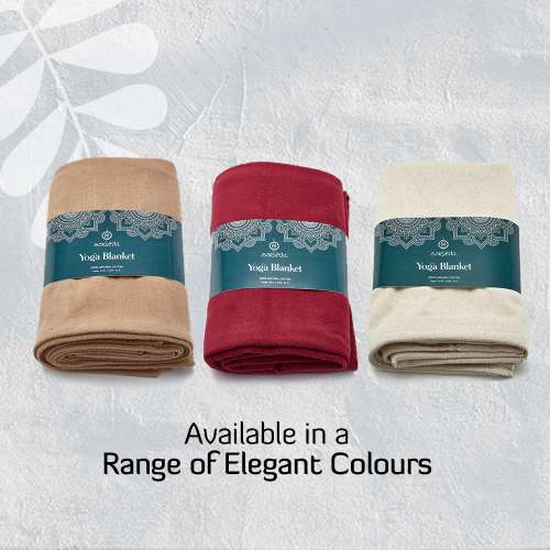 Sarveda: Organic Cotton Yoga Blanket - Magenta
