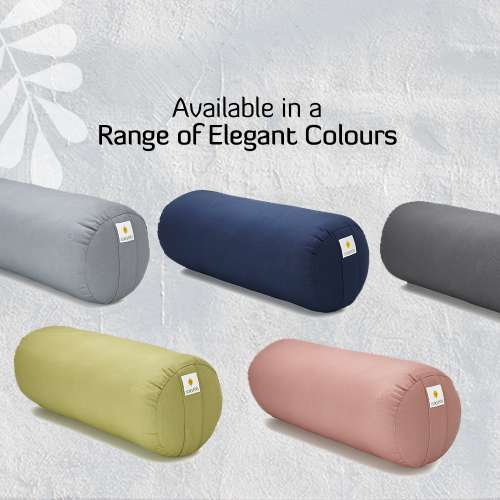 Sarveda: Organic Cotton Yoga Bolster - Navy Blue