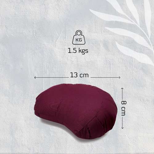 Sarveda: Crescent Zafu Meditation & Yoga Cushion - Rouge Pink