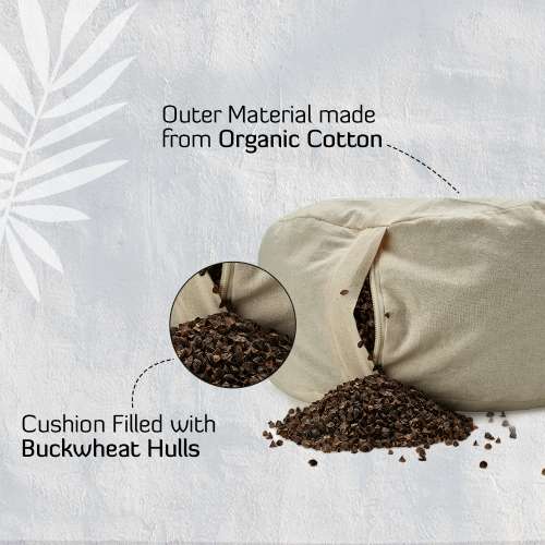 Sarveda: Buckwheat Hulls Hi-Zafu Meditation Cushion - Royal Blue